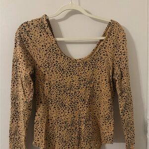 Levi's Tan and Black Spotted Bodysuit